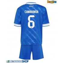 Maglie da calcio Real Madrid Eduardo Camavinga #6 Terza Maglia Bambino 2025-26 Manica Corta + Pantaloni corti)